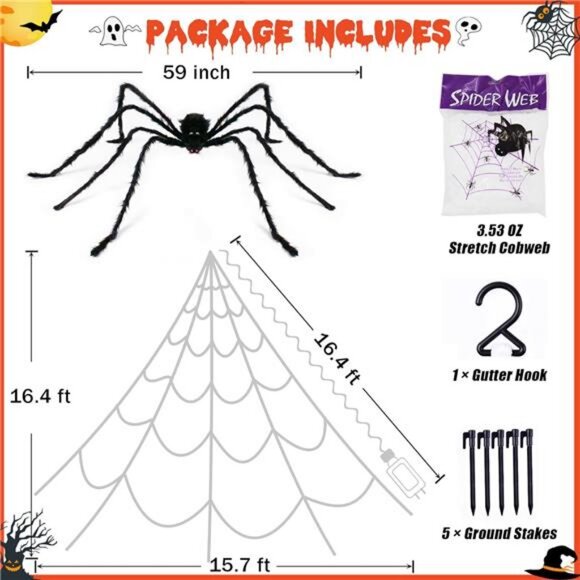 Halloween Spider Web Lights Decoration 250 LED Light up Spider Webs Halloween - Picture 2 of 7